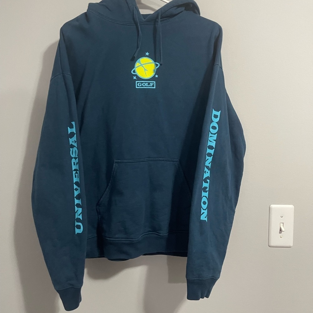 Men’s golf wang navy world domination hoodie size medium